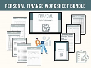 Personal Finance Worksheet Bundle, Editable and Printable Canva Templates - Etsy
