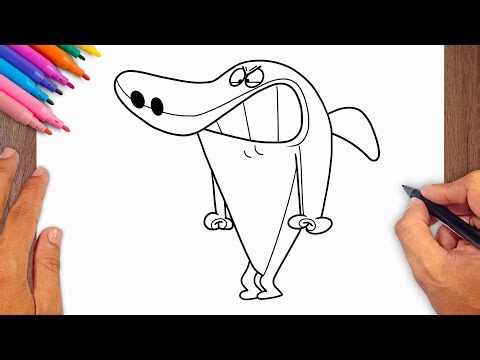 How to draw Sharko from Zig and Sharko - Sharko Drawing Ideas