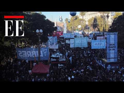 La protesta contra los recortes de Milei a las universidades | El Espectador