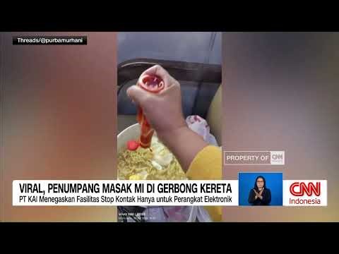 Viral Penumpang Masak Mi di Gerbong Kereta