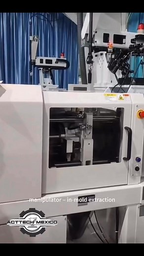 In-Mold extraction and Mini Injection Molding machine #machine #Plastic #injection #Haitian #molding #injectionmolding #Manufacturing | Acttech Tecnología del Plastico