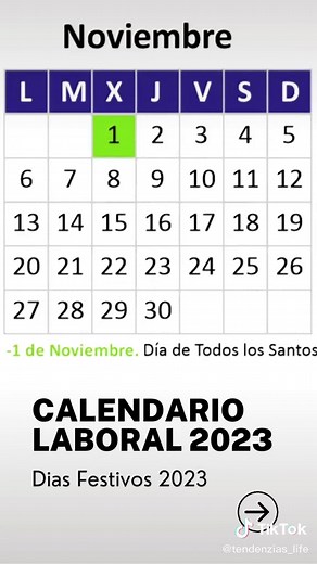 Calendario laboral 2023 en España. Consulta los días festivos a nivel nacional en 2023. Además de estos días festivos a nivel nacional tenéis los festivos de cada comunidad autónoma. Consulta cuándo será la semana Santa 2023. Con toda esta información te será mucho más fácil planificar tus vacaciones ##calendario2023##calendariolaboral##calendarios##diasfestivos##semanasanta##semanasanta2023##calendariolaboral2023