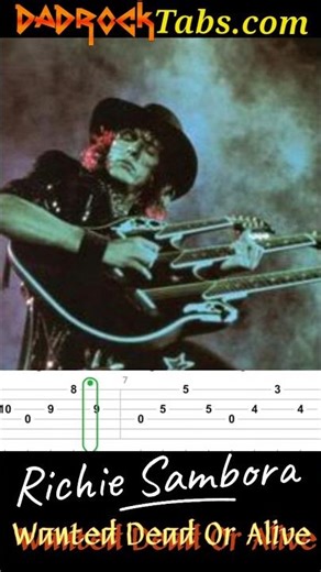 Dead Or Alive Richie Sambora Bon Jovi #learnguitar #guitartabs #guitar #howto #classicrock #music
