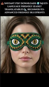 Snake Eye Sleeping Mask Crochet Pattern PDF 🐍 DIY Crochet Eye Mask