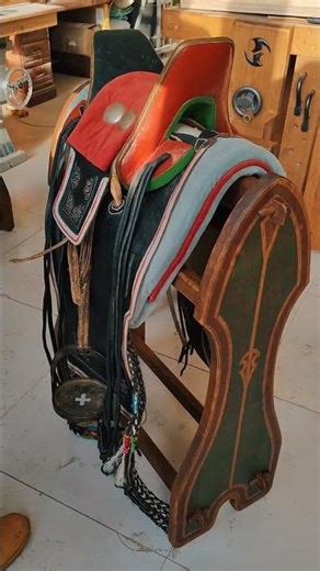 Handcrafted Saddle Rack: A Showcase of Horse Gear & Ethnic Craftsmanship