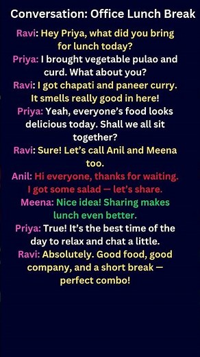 DAY-39| Friendly Conversation During Office Lunch| Good Food & Great Conversations| Colleagues Chat