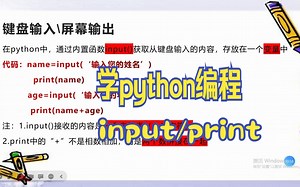 python入门课程~input/print的使用