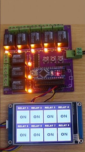 8 Relay With HMI Arduino Project