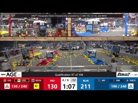 Qualification 97 - FIRST Chesapeake District Championship presented by C-CAM, VSU, Go Tec, and NASA