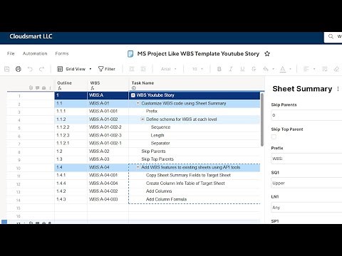 Add WBS Features to a Existing Sheet