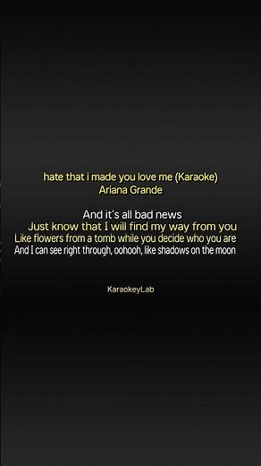 Ariana Grande - hate that i made you love me (Karaoke Version) Instrumental with Lyrics #karaoke