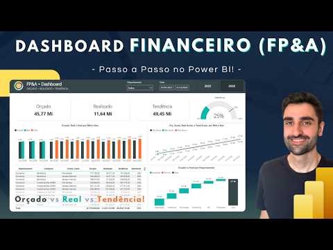 Dashboard de Controle Financeiro (FP&A) no Power BI | Realizado vs Orçado vs Tendência