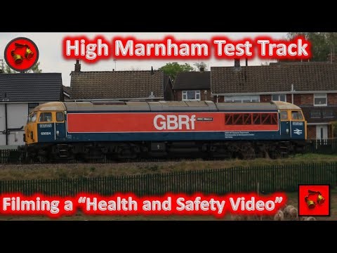 High Marnham Test Track, GBRf 69004 (Filming a Health and Safety Video)