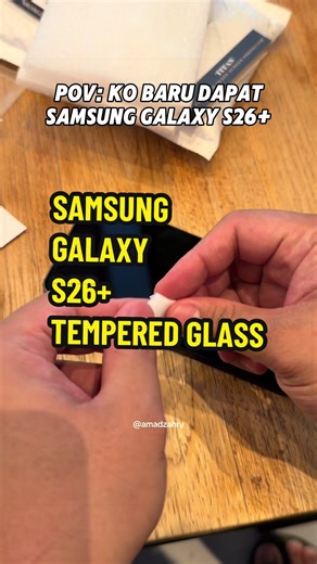 Samsung Galaxy S26 screen protector (tempered glass), casing installation #samsung #galaxys26plus #galaxyai