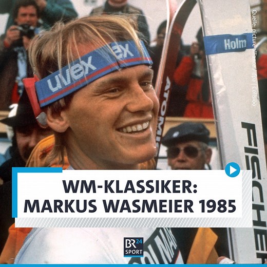 Wer braucht schon Mütze und Brille?⛷️🥽 Wir haben einen absoluten Klassiker im Riesenslalom aus dem Archiv geholt: Markus Wasmeier verliert 1985 bei der WM in Bormio die zwei Sachen - und rast trotzdem sensationell zu Gold. Am Freitag geht es um den Titel bei der WM in Cortina d'Ampezzo. #BR24Wintersport | BR24 Wintersport