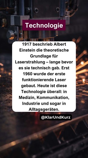 Die Erfindung hinter Laser-Technologie. #technologie