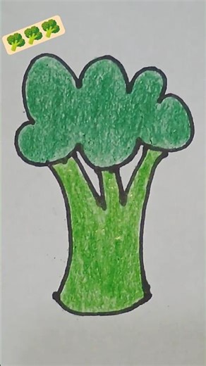 How to draw a brocolli I Easy drawing I#shorts