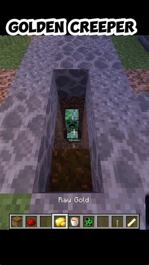 Minecraft golden creeper 😱 #shorts #minecraft
