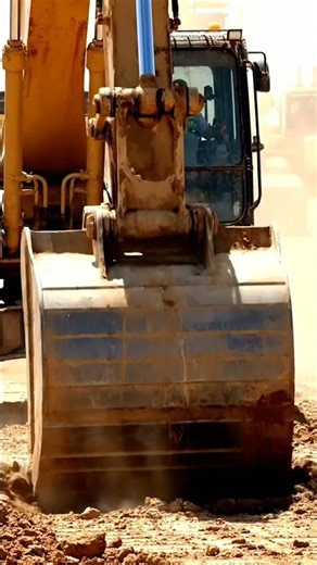 Powerful Excavator at Work: Earthmoving Machine in Action! 🏗️