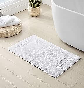 Tommy Bahama - Rug, Super Soft Yarn-Dyed Cotton Bath Rug, Highly Absorbent & Machine Washable Bath Mat (Long Branch Coconut, 21" x 34")