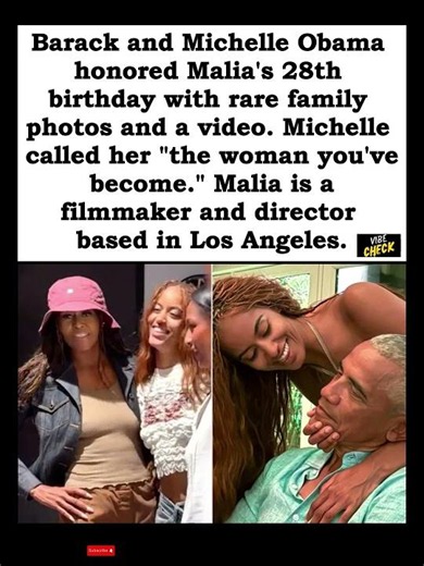 🎂 Barack and Michelle Obama Celebrate Malia's 28th Birthday with Rare Photos #shorts #birthday