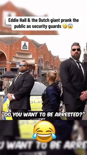 The Dutch Giant & Eddie Hall Prank the public as Security Guards😂