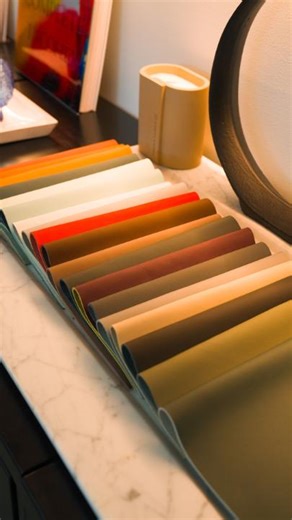 Take a tour of the CMF room, where designers get inspiration for new materials and finishes. | Genesis USA