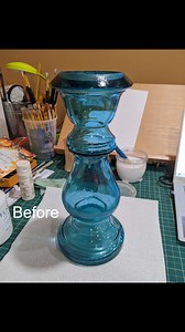 Easy glass candle holder makerover! #fusion #fusionmineralpaint #MakeoverMagic #makeover #makeitbeautifulagain #diyhomedecor #fatpaint #liveacreativelife | Red Wind Studio | Facebook