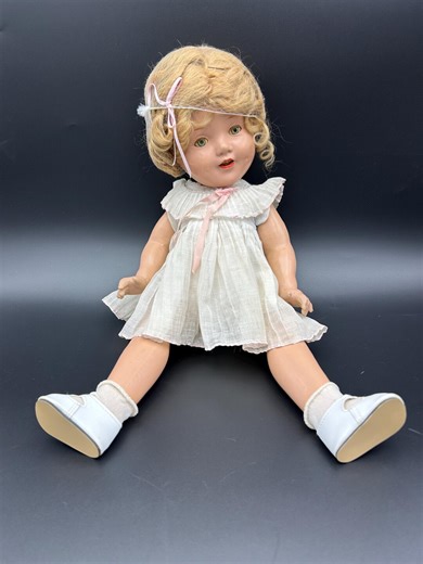 Shirley Temple Doll 19 Inches, Unmarked; Hollywood Character Doll From Great Depression Era; 1930s Composition Doll - Etsy