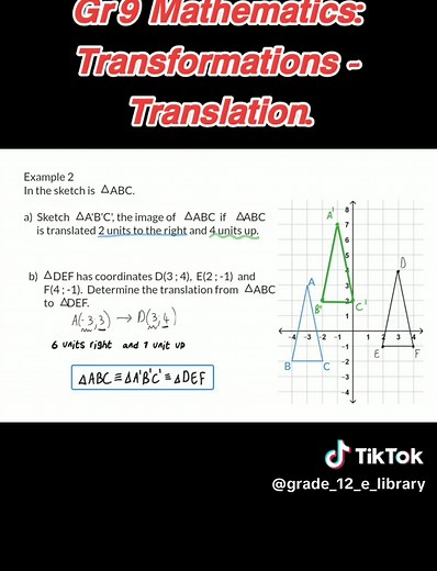 Transformations Grade 9 Mathematics: Transformations