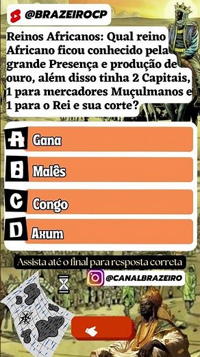 🧾 Questões de História - Reinos Africanos - 7º ano Ensino Fund./ 2º Ens. Médio #viral #africa #asmr