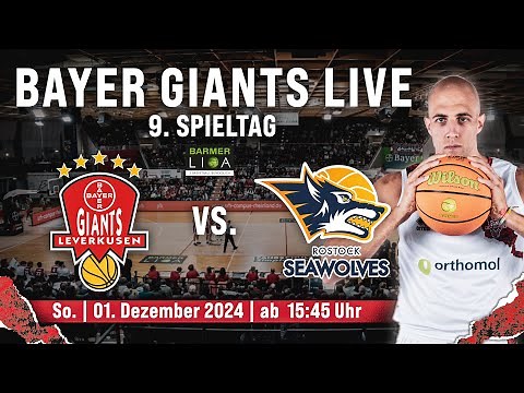 RE-LIVE | BAYER GIANTS vs. Rostock II | 9. Spieltag | BARMER 2. Basketball Bundesliga ProB 24/25