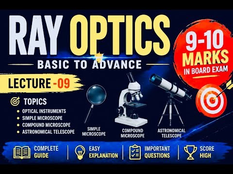 Ray Optics Lecture-09 | Optical Instruments, Microscope & Astronomical Telescope | Class 12 Physics