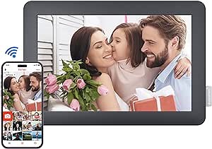 Frameo Digital Picture Frame WiFi 10.1-Inch - Smart Digital Photo Frame, 1280x800 Touch Screen, Share Photos&Videos from Anywhere, Auto-Rotate, Wall Mountable, Gift for Birthday/Christmas/Thanksgiving