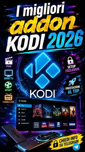 I Migliori Addon Per KODI 2026 Film/SerieTV/Sport 😱