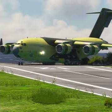 Extreme Pilot Skill! C-17 Heavy Transport Departs SABA Like a Rocket #aviation #lufthansa747
