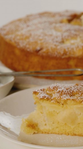 This French apple cake is fluffy, moist, and the perfect way to use up those extra apples! Traditionally this style of apple cake contains rum, but we’ve used milk instead - feel free to swap! Click the link in our Instagram bio for the full recipe or Google “Taste French apple cake”. Recipe by @kitcheninkau #easybaking #applecake #afternoontea #baking #dessert #cake | Taste.com.au