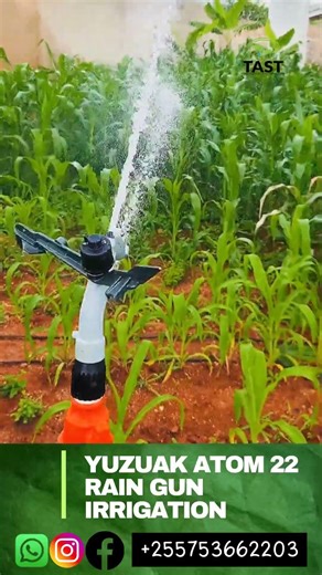 automatic farm sprinkler system yuzuak ATOM 22 Rain gun irrigation#tast #tanzania #irrigationsystem