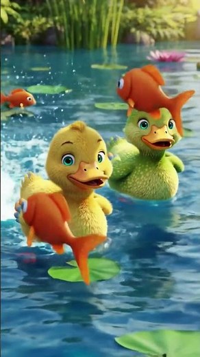 Cartoon Ducks – Happy Splash | Fish Dance in Pond with Laughs and Cute Fun