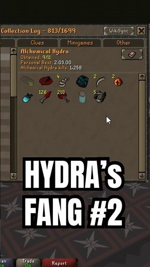 Hydra's Fang Number 2, 2/3 for My Second Brimstone Ring! #osrs #gaming #runescape