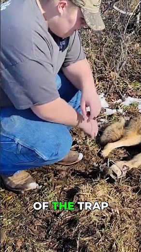 Massive Coyote in the Trap! 😱 #wildlife #trapping