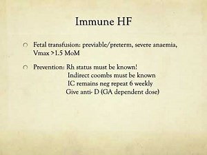 An approach to hydrops fetalis