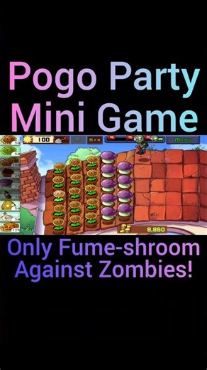 🔥 Pogo Party Mini Game in Plants vs. Zombies with Only Fume-shroom? 🤔