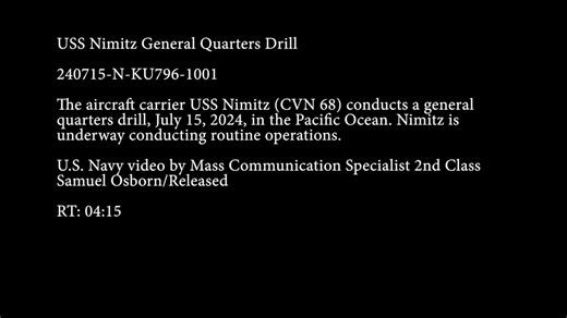USS Nimitz (CVN 68) General Quarters Drill