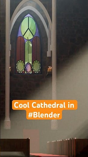I Made A Cool Looking Cathedral Interior In #Blender