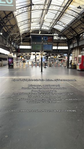 Une amende surprise dans le train Paris - Reims