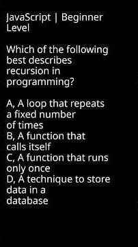 Recursion in Programming Explained #learnprogramming #coders #techsupport