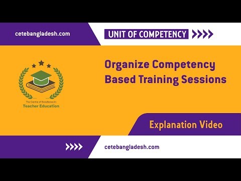 Organize Competency Based Training Sessions