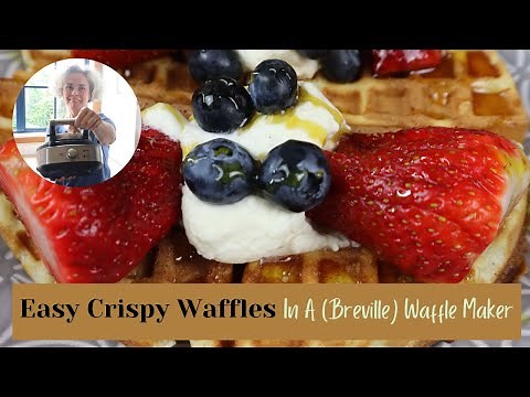 How To Make Crispy Waffles In A Waffle Maker - Using the Breville No-Mess waffle iron #crispywaffles
