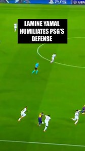 Lamine Yamal HUMILIATES PSG Defense 🔥 In the FC Barcelona vs PSG match in the Champions League, Lamine Yamal shows why he is still underrated. He looks like a combination of Neymar Jr, Lionel Messi, and Arjen Robben. Absolutely cooking Nuno Mendes, who is maybe the best left back in football. #LamineYamal #soccer #football #Messi #fcbarcelona #psg #fyp | Nitro Football